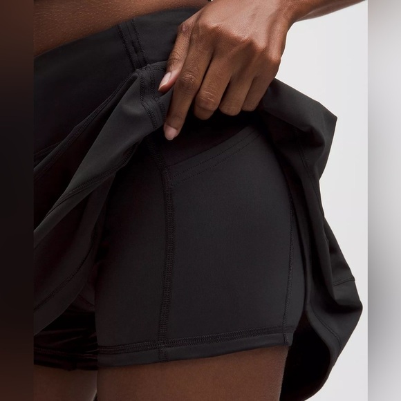 🍋Lululemon Pace Rival Mid-Rise Skirt Long Size 6 in Black - Picture 2 of 13